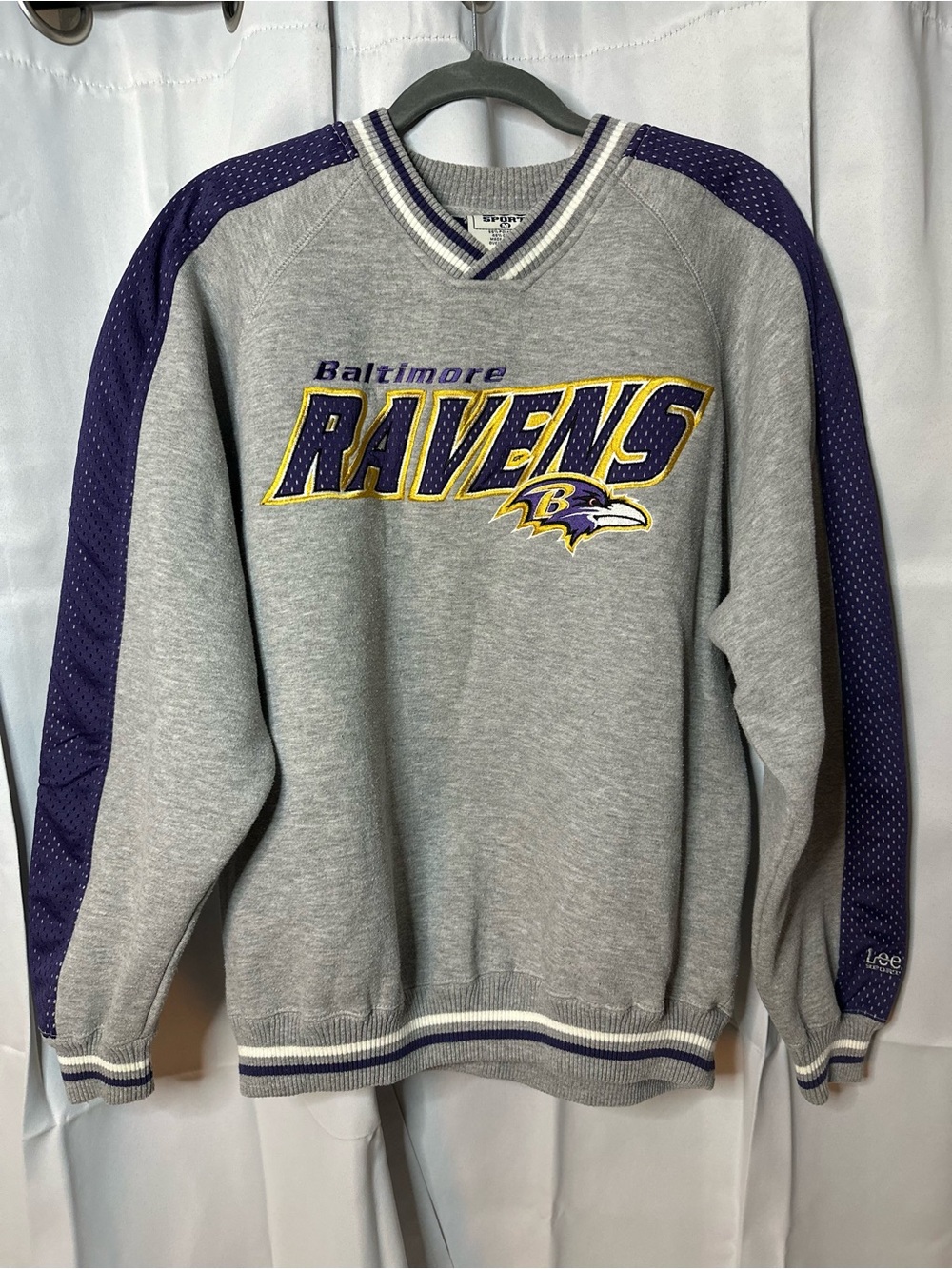 Vintage Lee Sport Baltimore Ravens grey sweatshirt Size M